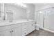 Modern bathroom with double vanity and glass shower at 524 Celebratory Pl, Henderson, NV 89011