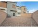 Private backyard with gravel and a view of the homes at 9289 Casa Sierra Ln, Las Vegas, NV 89148