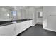 Elegant bathroom with double vanity and hexagon tile floor at 12073 Glentana View St, Las Vegas, NV 89138