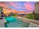 Inviting pool with a fire feature and spacious patio area at 12073 Glentana View St, Las Vegas, NV 89138