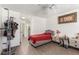 Small bedroom with twin bed and workout equipment at 1375 E Hacienda Ave # 201, Las Vegas, NV 89119