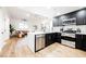 Modern kitchen with stainless steel appliances and marble countertops at 150 Las Vegas Blvd # 1909, Las Vegas, NV 89101