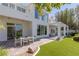 Outdoor dining area with golf course views at 1613 Iron Ridge Dr, Las Vegas, NV 89117