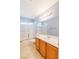 Clean bathroom with tiled floor and light vanity at 2000 Golden Shadow Ct, Henderson, NV 89002