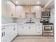 Modern kitchen with light wood and white cabinets, and stainless steel appliances at 214 W Atlantic Ave, Henderson, NV 89015