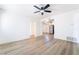 Bright living room with hardwood floors and ceiling fan at 214 W Atlantic Ave, Henderson, NV 89015