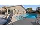 Relaxing backyard with a pool and spa at 2353 Moorpark Way, Henderson, NV 89014