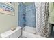 Bathroom with a tub and shower combination at 2353 Moorpark Way, Henderson, NV 89014