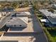 Aerial view showcasing new homes with large lots and desert landscaping at 2669 Pioneer Estates Ct, Las Vegas, NV 89117