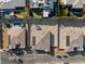 Aerial view of homes, including a lot with solar panels at 2669 Pioneer Estates Ct, Las Vegas, NV 89117