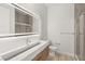 Modern bathroom with floating vanity and large mirror at 2669 Pioneer Estates Ct, Las Vegas, NV 89117