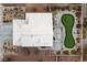 Overhead view of house and backyard putting green at 2682 Korea Ct, Henderson, NV 89052