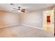 Large bedroom featuring a ceiling fan and ample space at 303 Glasgow St, Henderson, NV 89015