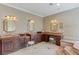 Elegant bathroom with double vanity, soaking tub, and separate shower at 3495 Pama Ln, Las Vegas, NV 89120