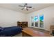 Bright bedroom with balcony access and built-in shelving at 4 Bloomfield Hills Dr, Henderson, NV 89052