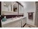 Modern bathroom with double vanity and updated fixtures at 4008 Snead Dr, Las Vegas, NV 89107