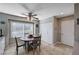 Cozy kitchen dining area with an overhead fan, and tile flooring at 4008 Snead Dr, Las Vegas, NV 89107