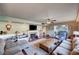 Bright living room with hardwood floors and a fireplace at 4008 Snead Dr, Las Vegas, NV 89107