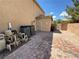 Exterior mechanical room with brick pavers and equipment at 420 Rhythm St, Henderson, NV 89074