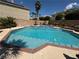 Inviting backyard pool with brick coping and a spa at 420 Rhythm St, Henderson, NV 89074