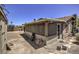 Backyard with screened patio and storage shed at 427 Shamrock Dr, Henderson, NV 89002