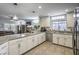 Modern kitchen featuring white cabinets and granite countertops at 427 Shamrock Dr, Henderson, NV 89002