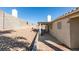 Backyard patio with gravel and block wall at 5417 Lemhi Ct, North Las Vegas, NV 89031