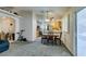 Kitchen and dining area with breakfast bar and table for four at 5417 Lemhi Ct, North Las Vegas, NV 89031