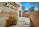 Private backyard patio with brick wall at 8261 Peaceful Mountain Ave, Las Vegas, NV 89178