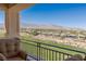 Spacious balcony boasting scenic mountain and golf course views at 9204 Tesoras Dr # 401, Las Vegas, NV 89144