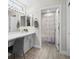 Elegant bathroom with dual vanity and a separate shower and tub at 10813 Black Ledge Ave, Las Vegas, NV 89134