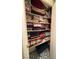 Well-organized linen closet with ample shelving for storage at 1806 Discus Dr, Las Vegas, NV 89108