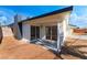 Modern back patio with sliding glass doors at 2113 La Harve Dr, Las Vegas, NV 89106