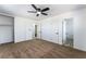 Primary bedroom with ample closet space and neutral carpeting at 2113 La Harve Dr, Las Vegas, NV 89106