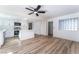 Modern kitchen with white cabinets and stainless steel appliances at 2113 La Harve Dr, Las Vegas, NV 89106