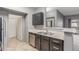 Kitchen with stainless steel appliances and dark cabinets at 2615 W Gary Ave # 1069, Las Vegas, NV 89123