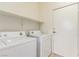 Laundry room with washer, dryer, and shelving at 2615 W Gary Ave # 1069, Las Vegas, NV 89123