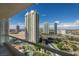 Balcony with stunning daytime city views at 2857 Paradise Rd # 1901, Las Vegas, NV 89109