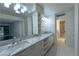 Luxurious bathroom with double vanity and marble details at 3111 Bel Air Dr # 18F, Las Vegas, NV 89109