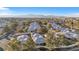 Wide aerial view of a community with mountain views at 348 Wild Plum Ln, Las Vegas, NV 89107