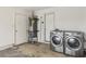 Interior view of a laundry room with washer, dryer, and water heater at 3701 Guinevere Ave, Las Vegas, NV 89110