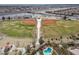 Aerial view of community park and baseball fields at 3721 Alcantara Ln, North Las Vegas, NV 89084