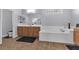 Bathroom with double vanity, bathtub and tile floor at 3721 Alcantara Ln, North Las Vegas, NV 89084