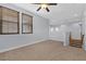 Spacious bedroom with carpeted floor and ceiling fan at 3721 Alcantara Ln, North Las Vegas, NV 89084