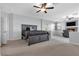 Main bedroom with sitting area and fireplace at 3721 Alcantara Ln, North Las Vegas, NV 89084