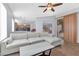 Relaxing living room with sectional sofa and fireplace at 3721 Alcantara Ln, North Las Vegas, NV 89084