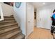 Carpeted staircase leading to the upper floor at 4204 Becket Ct, Las Vegas, NV 89129