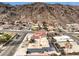 Aerial view showing home's unique architecture and landscape at 505 Ville Dr, Boulder City, NV 89005