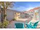 Private courtyard with gate and seating area at 505 Ville Dr, Boulder City, NV 89005