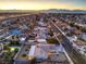 Wide aerial view of house and neighborhood at 5117 Dancer Way, Las Vegas, NV 89107